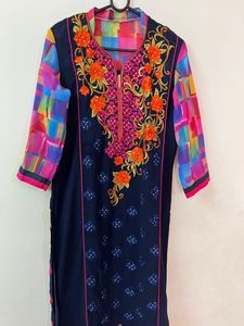 Heavy Embroidery Suit Front N Back With Dupatta