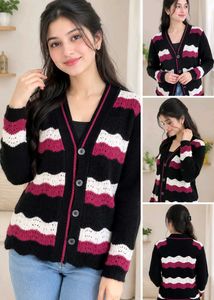 Chic Chevron Knit Cardigan