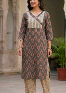 New cotton kurta pant set