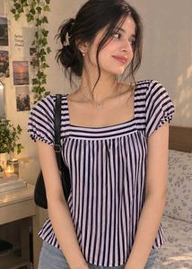🩷Striped Square Neck soft Top