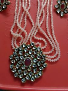Long Moti Haar With Kundan
