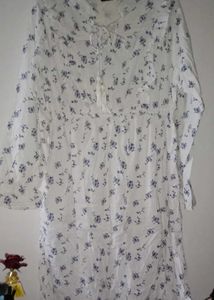 White Floral one piece dress