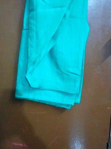 Teal Kurta Set with White Print