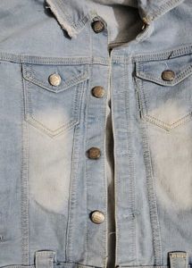 Light Wash Distressed Denim Jacket