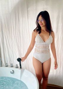 Elegant White Lace One-Piece Swimsuit