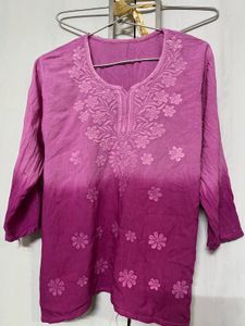 Embroidered Ombre Kurta