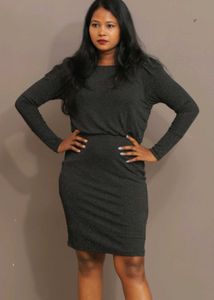 Sparkly Black Bodycon Dress