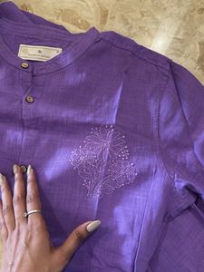 Vibrant Purple Embroidered Kurta