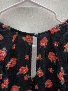 Chic Black Floral Mini Dress