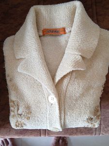Chic Embroidered Knit Cardigan