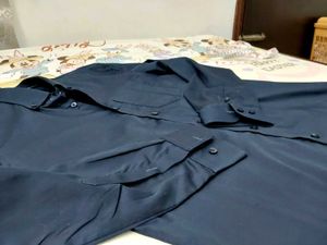 Men's Classic Navy Button-Down Shirt