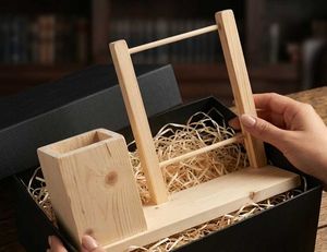 Wooden Desk Organizer with Calendar