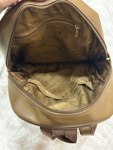 Brown Faux Leather Backpack - Size M