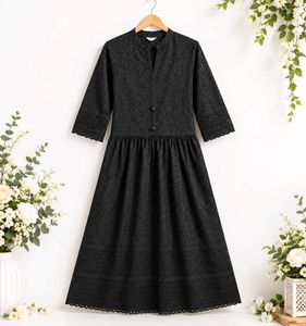 Elegant Black Embroidered Kurta Set