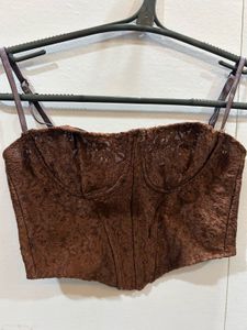 Brown corset top