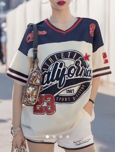Savana California Athletic Mesh Jersey Top