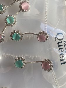 Brand New Diamond Necklace With Earrings