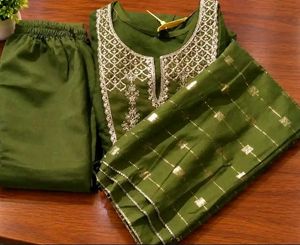Elegant Olive Green Kurta Set