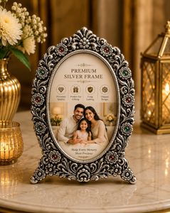 Ornate Silver Finish Photo Frame