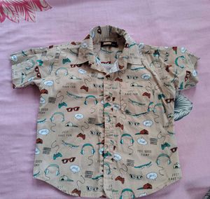 Adorable Penguin Print Button-Down Shirt