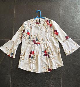 White Printed Top (Women's)
