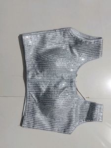 Beautiful 😍 Silver Stylish Blouse