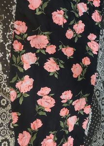 300 Coins Off .. Floral Black Dress
