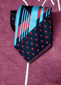France Pure Silk Stylish Geometric Patterned Tie