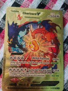 Gold Charizard V Pokemon Card