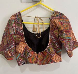 Vibrant Navratri Printed Padded Ethnic Blouse