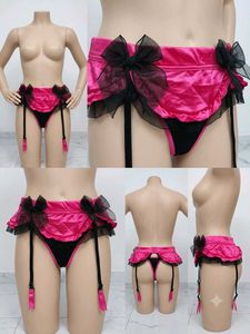 Satin Garter Belt & Thong Set(1400)