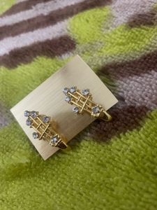 Chic Gold Crystal Earrings