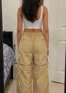 Beige Cargo Pants ( can be converted into shorts b