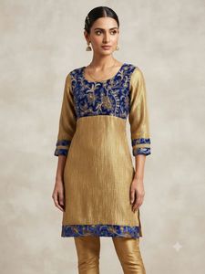 Elegant Golden Kurta ( without pants)