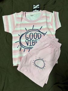 Cute "Good Vibes" Striped Outfit