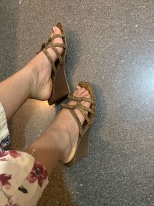 Sparkling Wedge Sandals