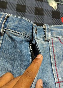 Men's Distressed Blue Denim Shorts