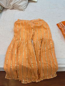 Orange Georgette Sharara