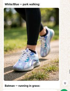 White &amp; Blue Plaid Sneakers