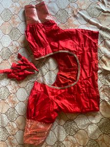 Vibrant Red Silk Blouse