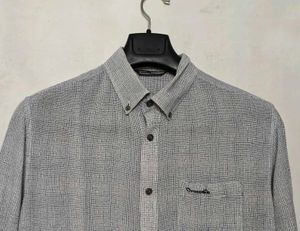 🔥Price drop Crocodile vintage Men's Grey Button-D
