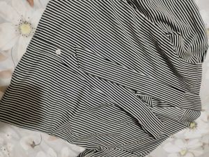 Stylish Striped Button-Up Shirt crop top