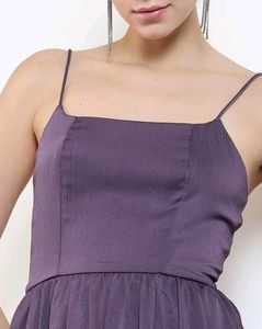 Chic Purple Tiered Mini Dress