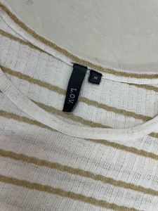 Striped Asymmetrical Tunic Top
