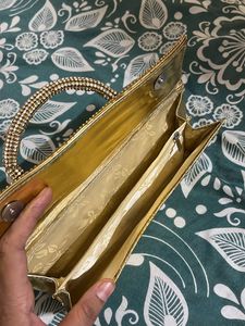 Gold Rhinestone Clutch