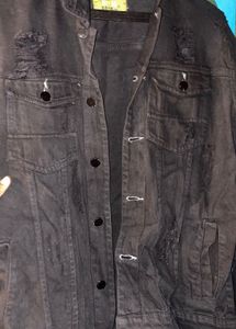 BLACK DENIM JACKET 1800₹(Unisex) (Bargainable)