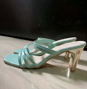 Stylish Mint Green Heeled Sandals