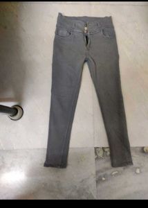 Grey High Waisted Jeans