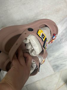 Cute Pink Clogs with Charms