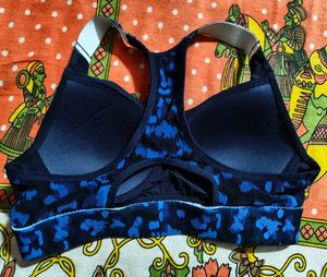 Comfortable Navy Blue Sports Bra